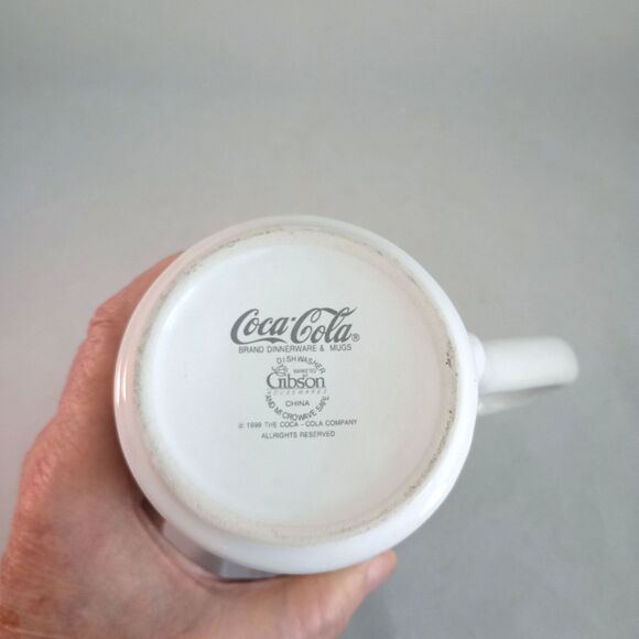 Vintage 1999 Coca-Cola 12oz Collectible Polar Bear Coffee Cup Mug Gibson - Picture 5 of 5